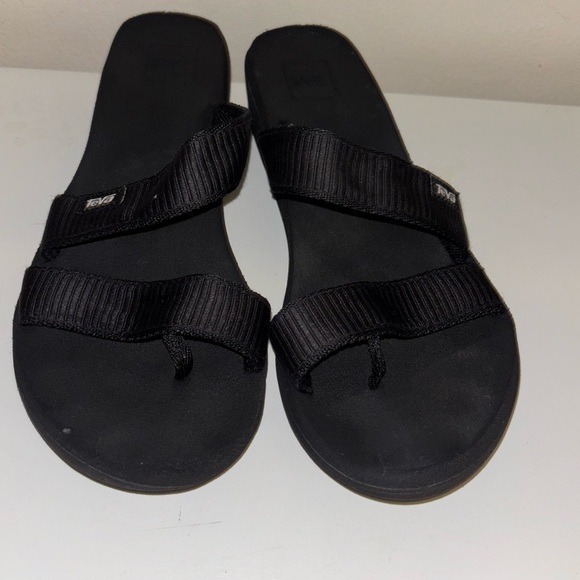 Teva Black Sandals Minimalist Design Casual - Picture 4 of 5